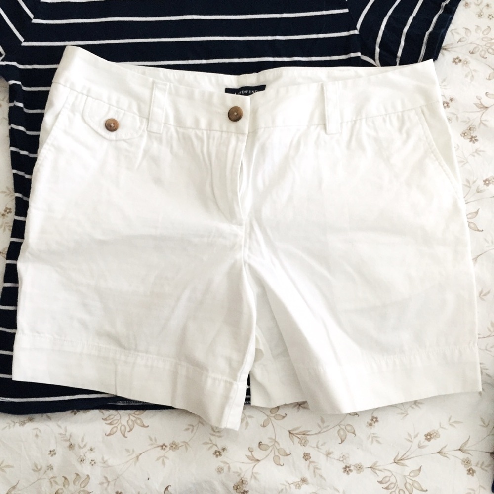 Land’s End White 3” inseam Shorts Size 10